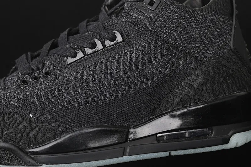 All categories Air Jordan Jordan series basketball shoes Air Jordan 3 Air Jordan 3 Flyknit AJ3 Joe 3 woven all black AQ1005-001